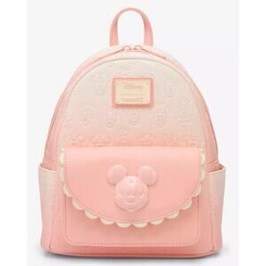 Loungefly Disney Mickey Mouse & Friends Pink Ombré Mini Backpack | NWT